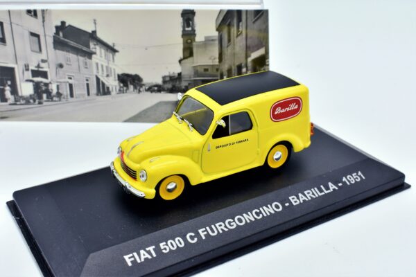 modellino auto furgone FIAT 500 C FURGONCINO BARILLA veicoli pubblicitari d'epoca scala 1:43 collezione - immagine 4