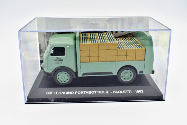 modellino auto furgone OM LEONCINO PORTABOTTIGLIE PAOLETTI veicoli pubblicitari d'epoca scala 1:43 collezione - immagine 2