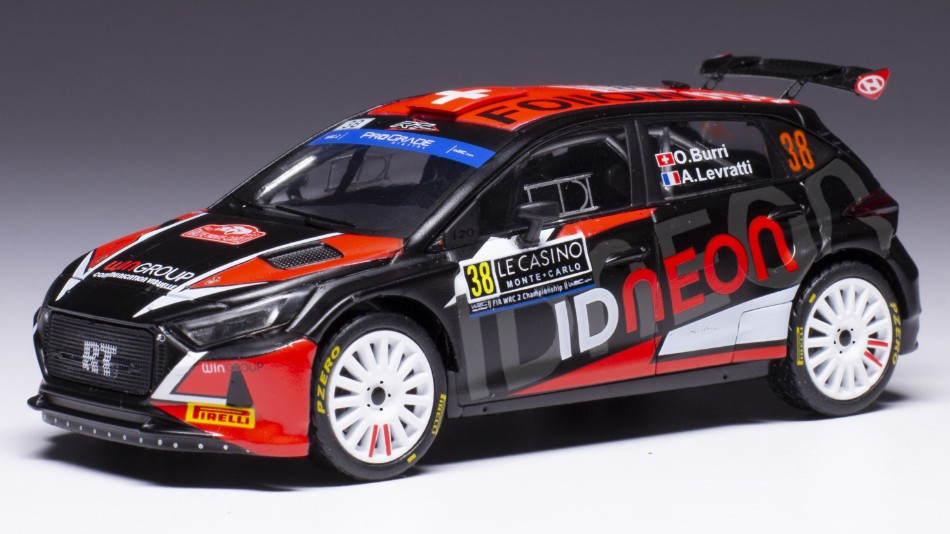 Modellino auto rally scala 1:43 Ixo HYUNDAI i20 N WRC2 RALLY MONTE CARLO 2023 sa