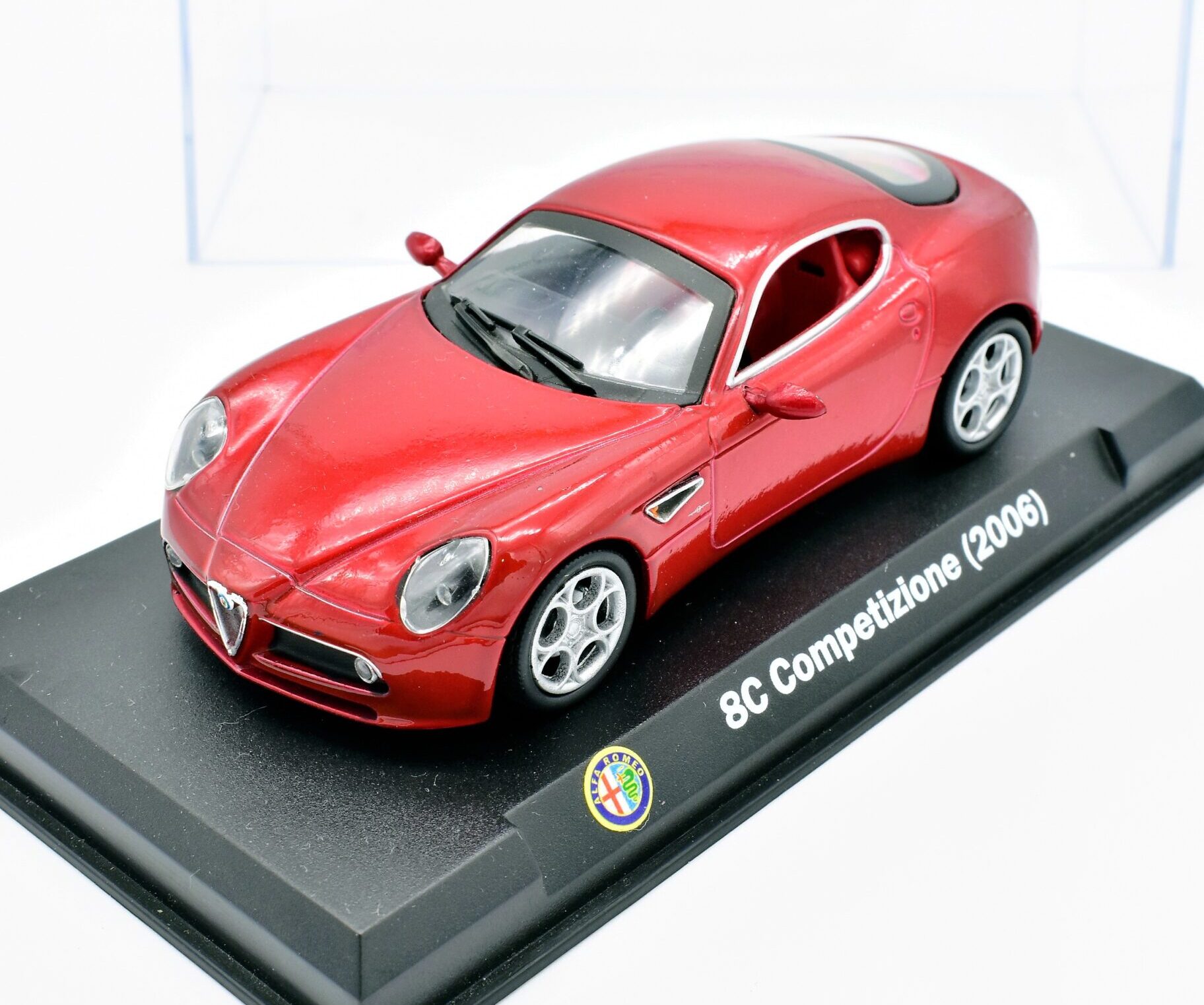 Voiture Miniature Collection 1/43 Alfa Romeo 8C 2300 MM Vainqueur Le Mans 1932 - Métal, Socle, Boîte Vitrine (ALA065)