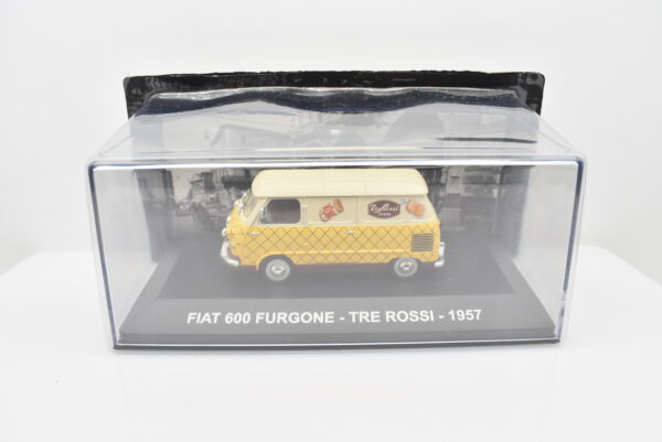 modellini furgone FIAT 600 TRE ROSSI veicoli pubblicitari d'epoca scala 1:43 collezione - immagine 2
