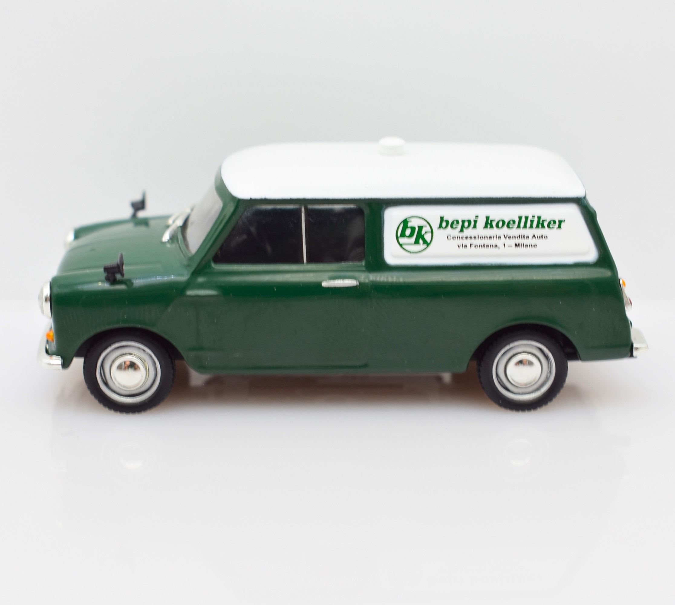 modellino auto furgone MORRIS MINI VAN B.K. veicoli pubblicitari d'epoca scala 1:43 collezione