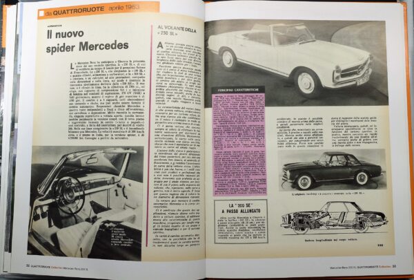 fascicolo Quattroruote Collection MERCEDES BENZ 230 SL modellino auto 1:24 libro book - immagine 8