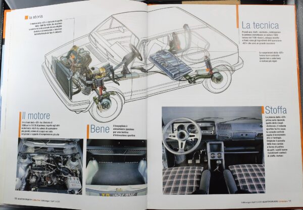 fascicolo Quattroruote Collection VW GOLF 1.6 GTI modellino auto 1:24 libro book - immagine 3