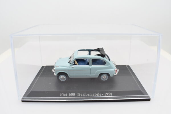 Modellino auto scala 1:43 FIAT 600 TRASFORMABILE diecast collezione da edicola - immagine 2