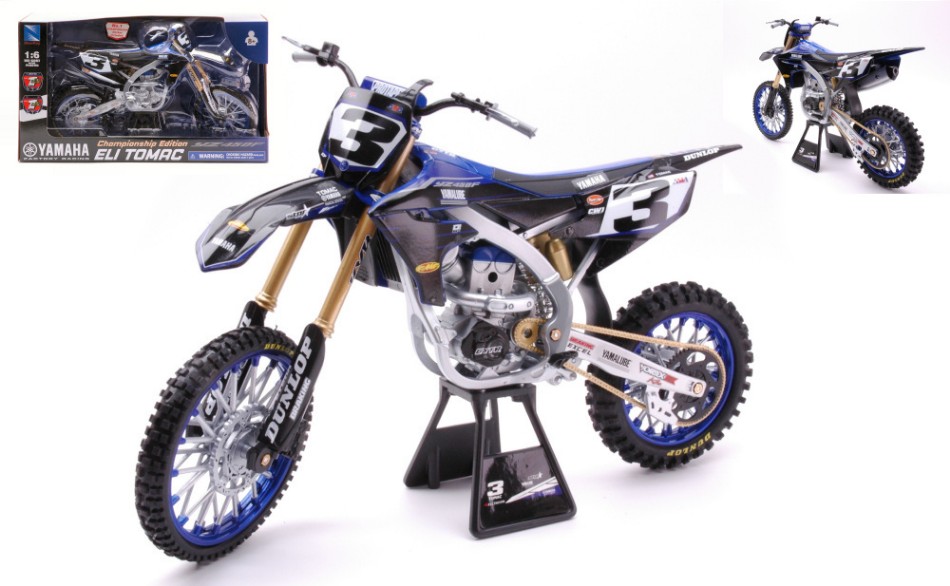 Modellino moto scala 1 6 New Ray YAMAHA YZ 450 F N.3 ELI TOMAC motor bike diecast