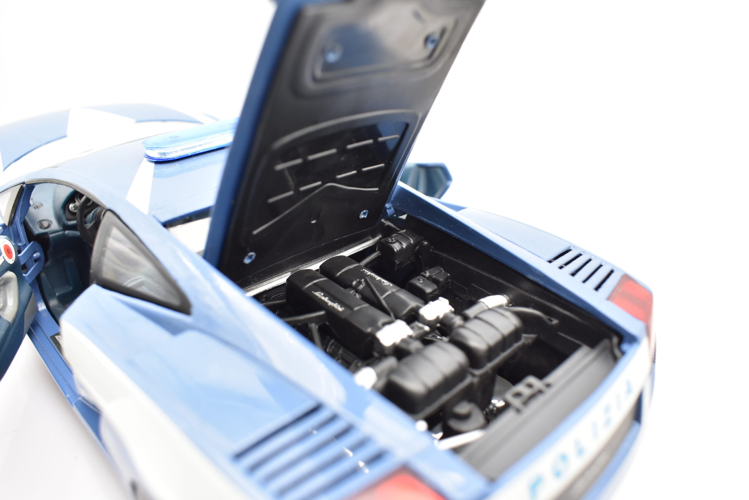 Modellino auto polizia scala 1:18 Lamborghini Gallardo modellismo da collezione - immagine 4