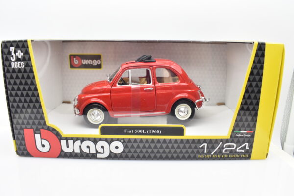 modellino Fiat 500 L 500L auto scala 1:24 burago diecast collezione modellismo - immagine 2