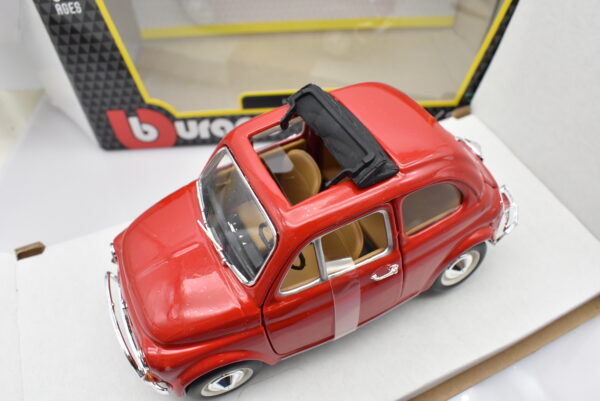 modellino Fiat 500 L 500L auto scala 1:24 burago diecast collezione modellismo - immagine 6