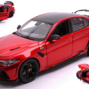 Modellino auto scala 1:18 Burago  ALFA ROMEO GIULIA GTAM 2020 RED diecast modellismo