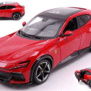 Modellino auto scala 1:24 Burago FERRARI PUROSANGUE SUV RED diecast modellismo statico