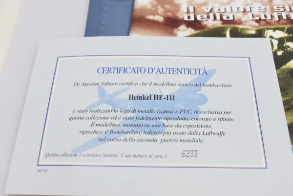 modellini aerei militari da combattimento scala 1:144 Heinkel HE-111 H diecast collezione - immagine 3