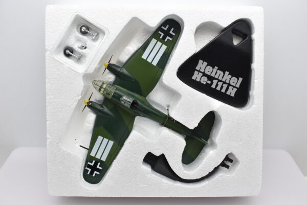 modellini aerei militari da combattimento scala 1:144 Heinkel HE-111 H diecast collezione - immagine 6