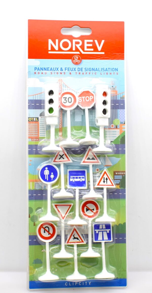 Modellino auto scala 1:64 Norev SEGNALI STRADALI TRAFFIC SIGNS diecast modellismo statico - immagine 2