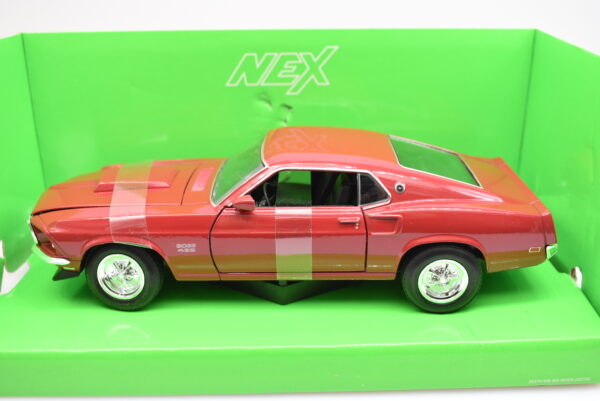 Modellino auto scala 1:24 Ford Mustang Boss 429 diecast modellismo da collezione - immagine 2