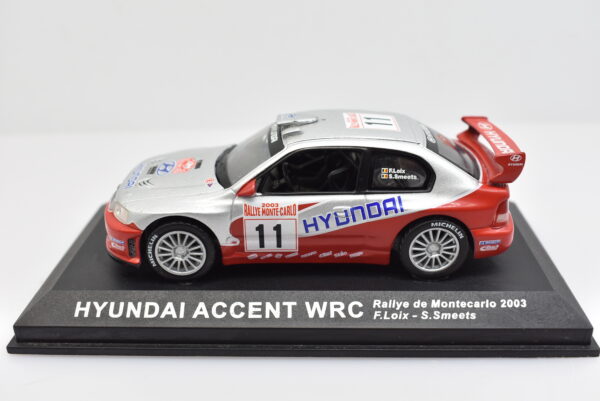 Modellino auto rally scala 1:43 Hyundai Accent WRC diecast modellismo da collezione - immagine 2