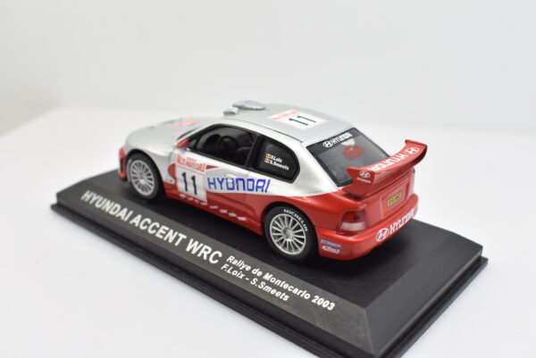 Modellino auto rally scala 1:43 Hyundai Accent WRC diecast modellismo da collezione - immagine 4