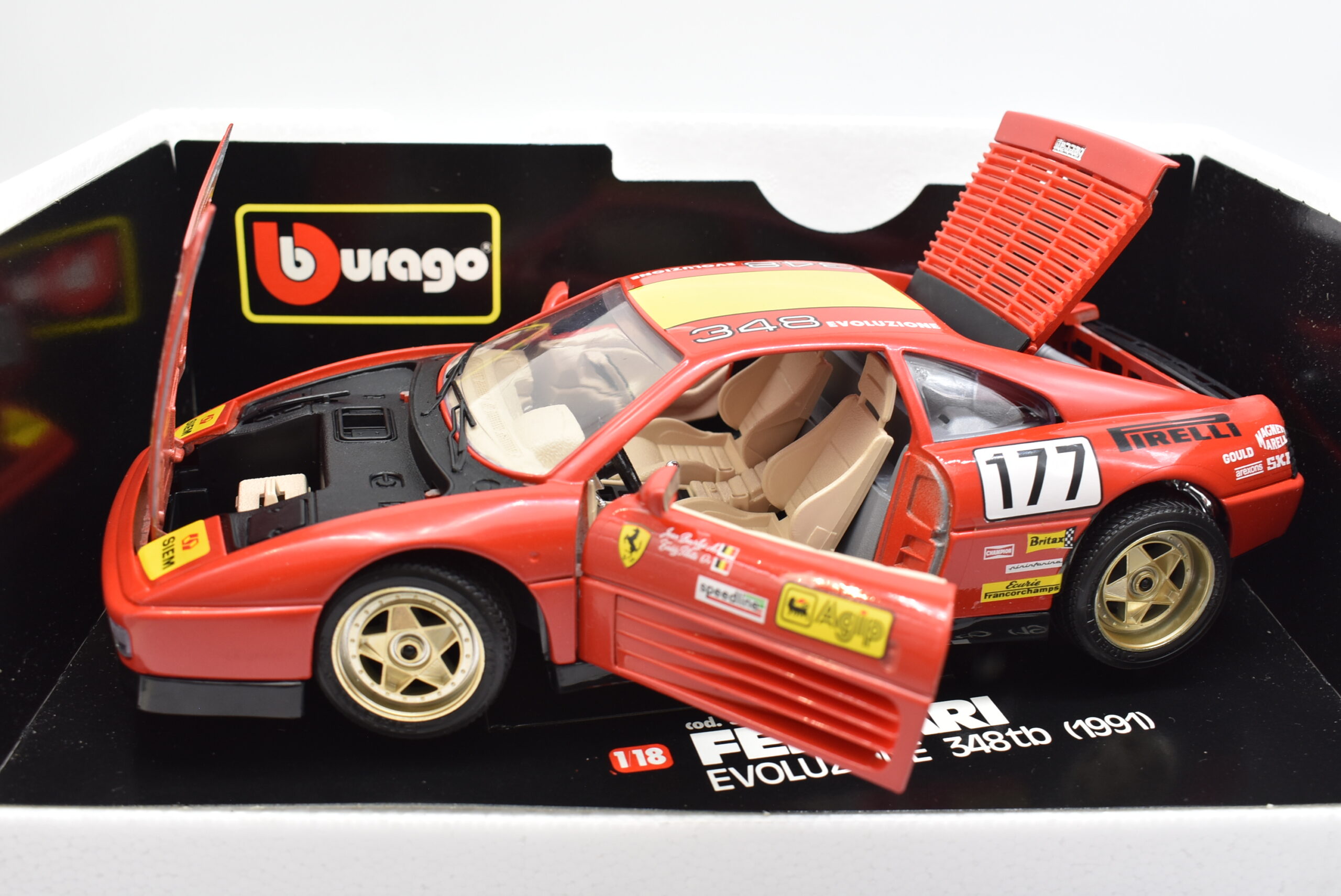 Modèle Réduit Burago 1/18 Ferrari 348TB Evoluzione 1991 - Rouge - Réf. 3029 - Occasion