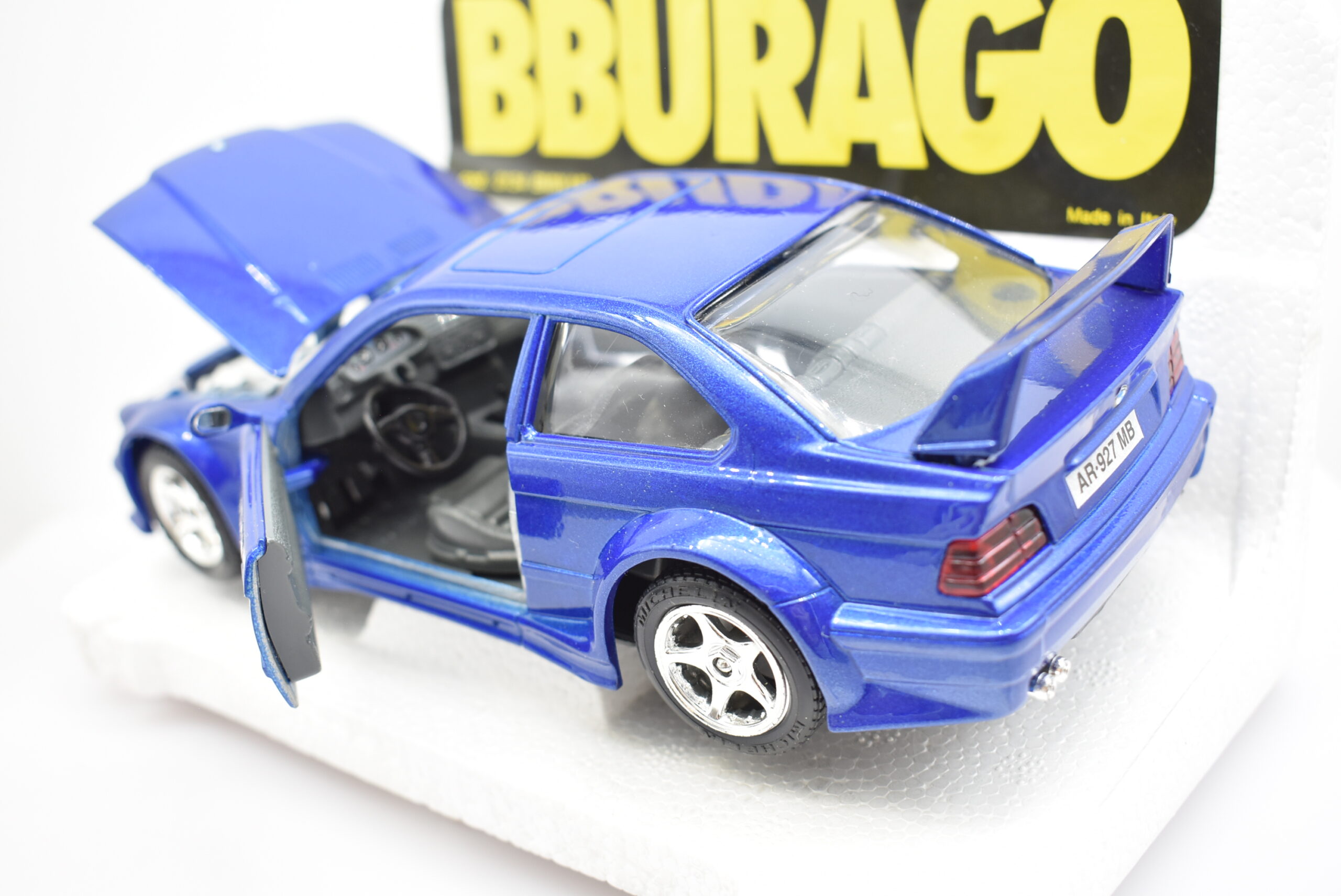 BMW m3 Bianco Kinsmart Auto Giocattolo Modello 1/36 Scala Diecast Metallo Open
