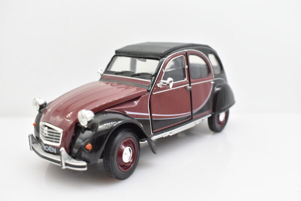 Modellino auto scala 1:24 Citroen 2 CV Welly diecast modellismo da collezione - immagine 8