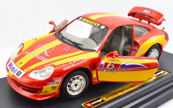 Modellino auto rally scala 1:24 Porsche GT3 Cup Burago diecast modellismo da collezione