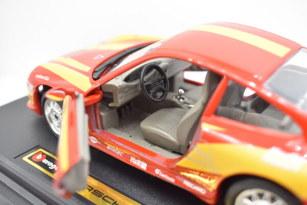 Modellino auto rally scala 1:24 Porsche GT3 Cup Burago diecast modellismo da collezione - immagine 4