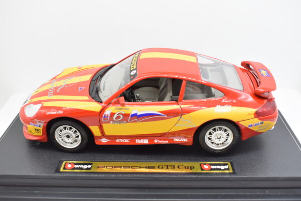 Modellino auto rally scala 1:24 Porsche GT3 Cup Burago diecast modellismo da collezione - immagine 6