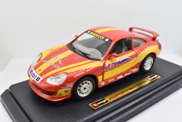 Modellino auto rally scala 1:24 Porsche GT3 Cup Burago diecast modellismo da collezione - immagine 7