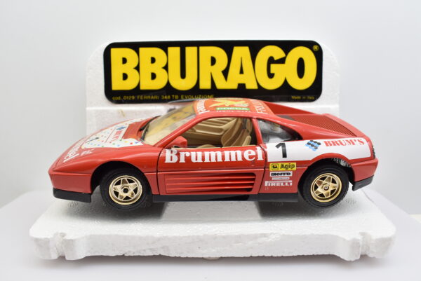 Modellino auto rally scala 1:24 Ferrari 348 tb Evoluzione Burago diecast modellismo da collezione - immagine 2