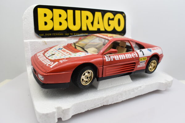 Modellino auto rally scala 1:24 Ferrari 348 tb Evoluzione Burago diecast modellismo da collezione - immagine 3