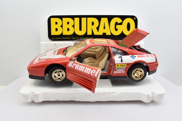 Modellino auto rally scala 1:24 Ferrari 348 tb Evoluzione Burago diecast modellismo da collezione - immagine 5