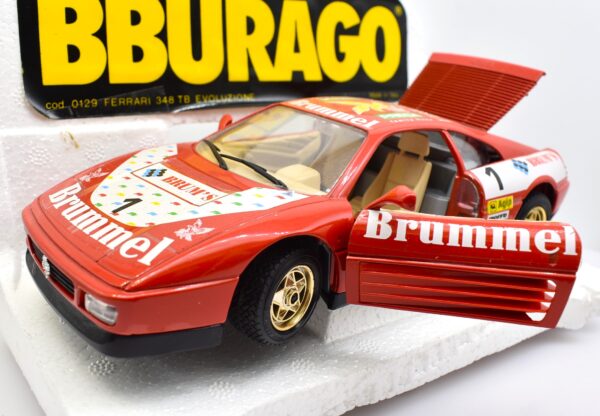 Modellino auto rally scala 1:24 Ferrari 348 tb Evoluzione Burago diecast modellismo da collezione
