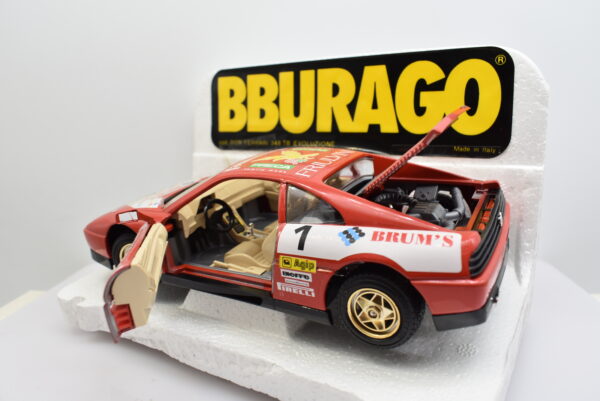 Modellino auto rally scala 1:24 Ferrari 348 tb Evoluzione Burago diecast modellismo da collezione - immagine 7