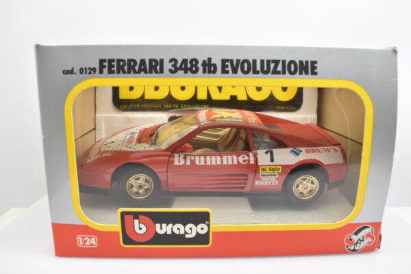 Modellino auto rally scala 1:24 Ferrari 348 tb Evoluzione Burago diecast modellismo da collezione - immagine 10