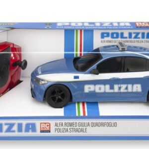Modellino auto radio comandate rc ALFA ROMEO GIULIA POLIZIA RADIOCOMANDO 1:24