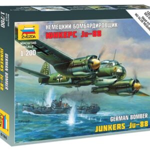 Modellino aerei da costruire model kit di montaggio Zvezda  JUNKERS JU-88 GERMAN BOMBER KIT 1:200