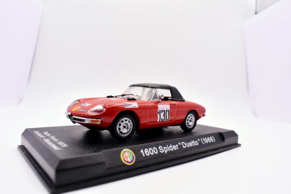 Modellino auto scala 1:43 Alfa Romeo 1600 Spider diecast modellismo da collezione - immagine 2