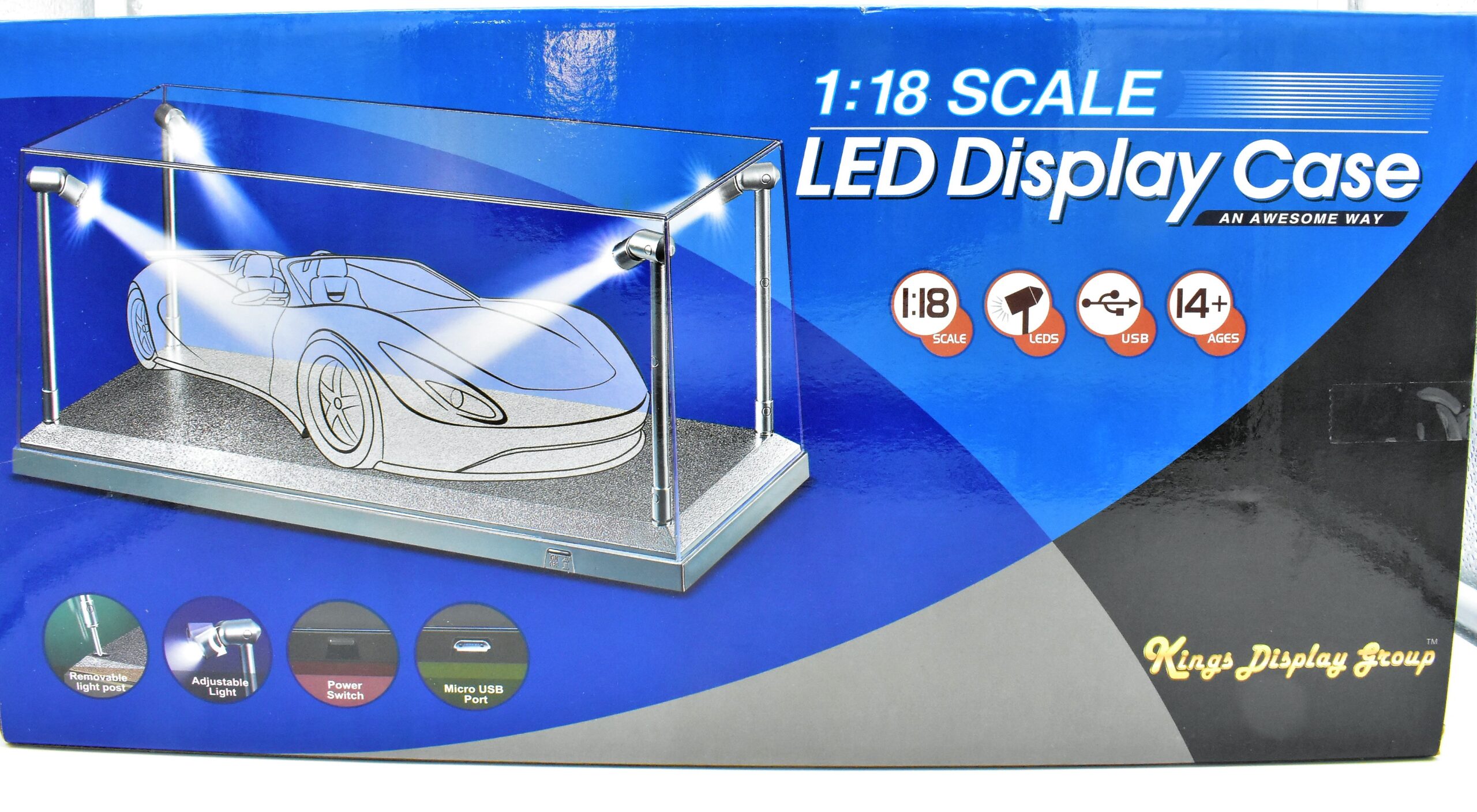 teca box vetrina ESPOSITORE per modellini auto scala 1:18 showcase display case - immagine 5