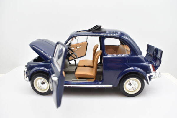 Modellino auto FIAT 500 L scala 1:16 Burago diecast modellismo da collezione - immagine 3