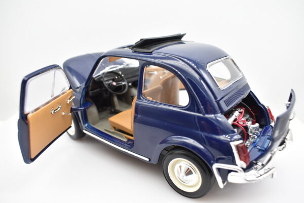 Modellino auto FIAT 500 L scala 1:16 Burago diecast modellismo da collezione - immagine 7