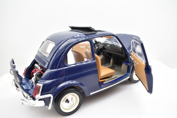 Modellino auto FIAT 500 L scala 1:16 Burago diecast modellismo da collezione - immagine 9