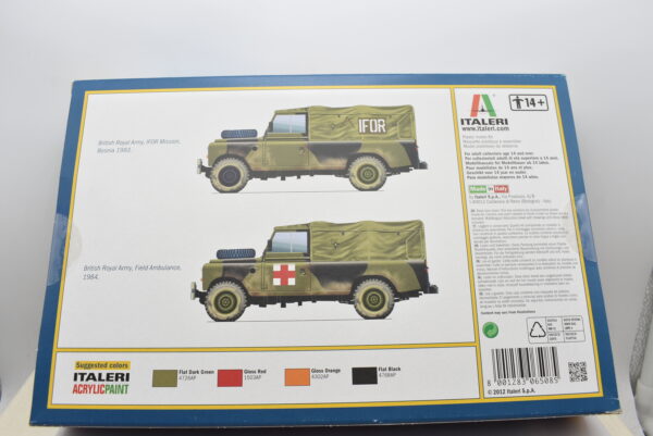 Modellino kit di montaggio scala 1:35 Land Rover 109 LWB Italeri modellismo da collezione - immagine 3