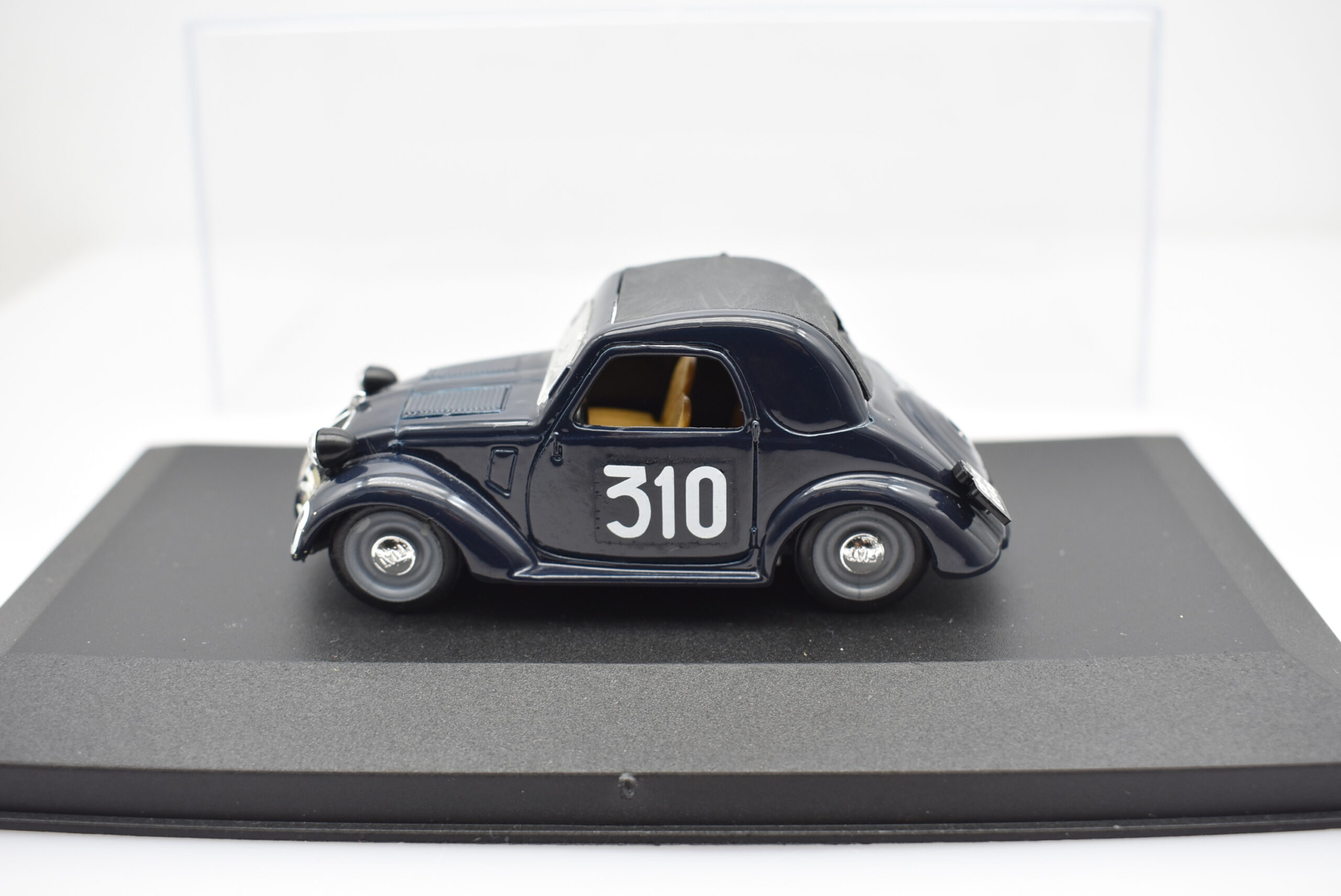 Modellino auto scala 1:43 Fiat 500 A Topolino Mille Miglia Brumm diecast modellismo da collezione - immagine 2