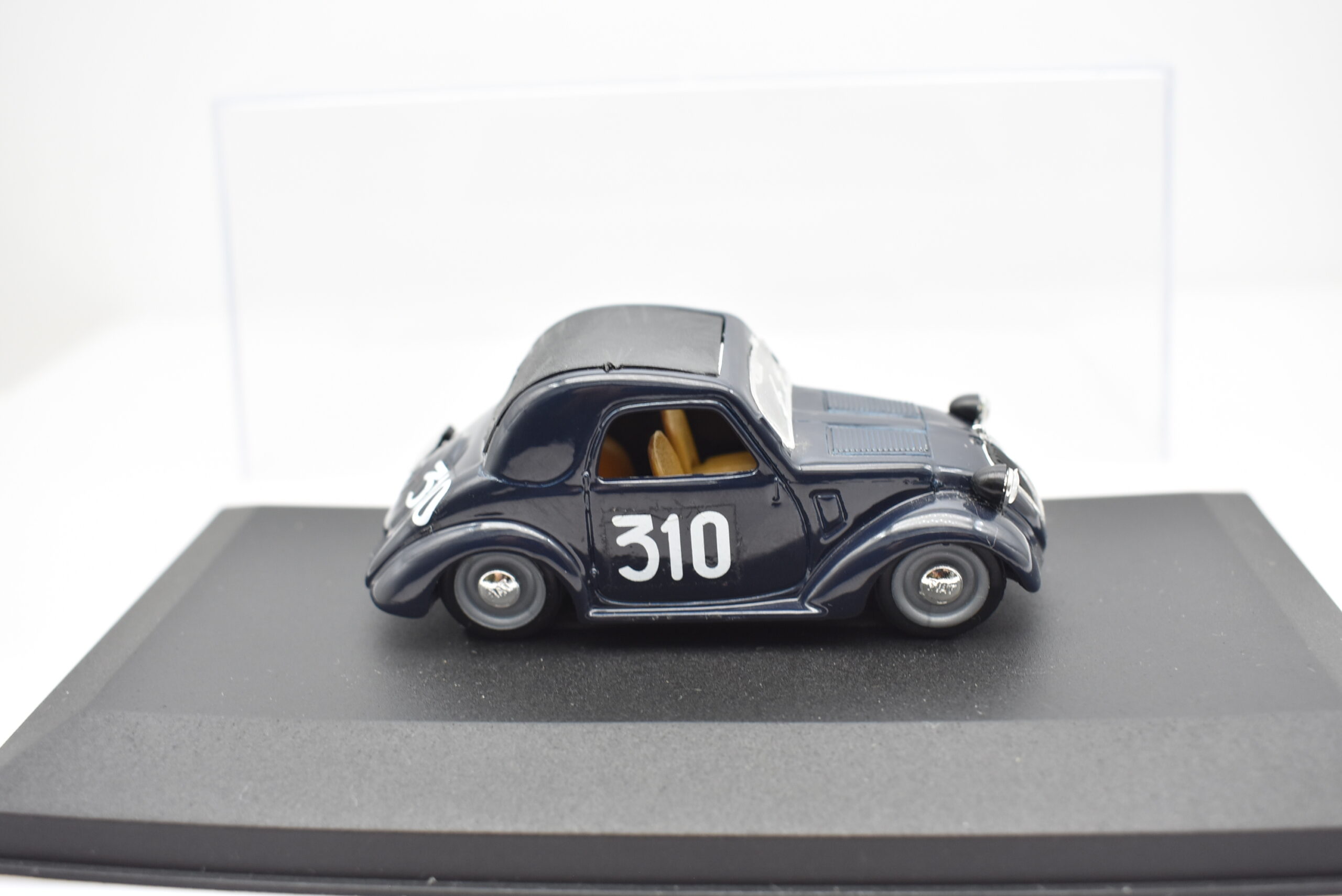 Modellino auto scala 1:43 Fiat 500 A Topolino Mille Miglia Brumm diecast modellismo da collezione - immagine 5