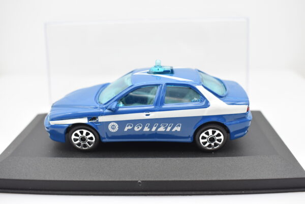 Modellino auto polizia scala 1:43 Alfa Romeo 156 Burago diecast modellismo da collezione - immagine 2