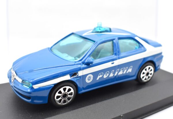 Modellino auto polizia scala 1:43 Alfa Romeo 156 Burago diecast modellismo da collezione