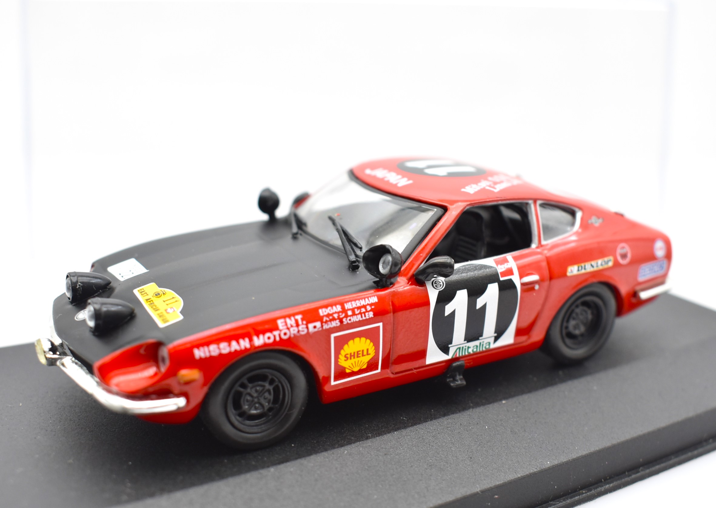 Modellino auto rally scala 1:43 Datsun 240Z diecast modellismo statico