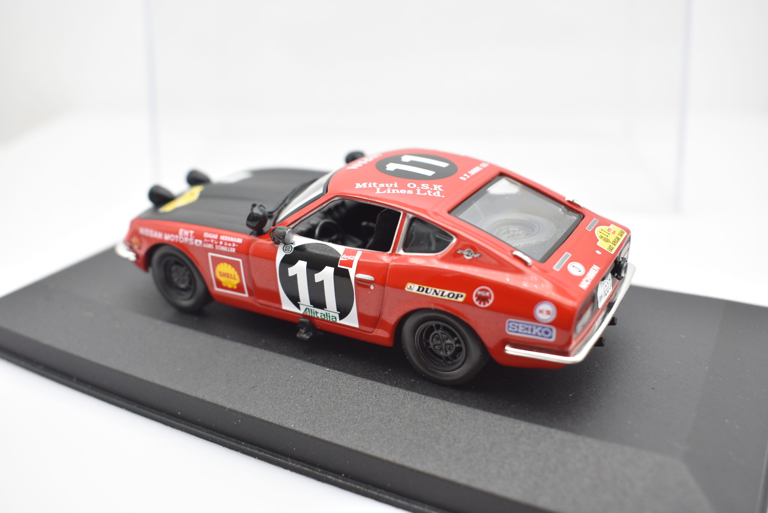 Modellino auto rally scala 1:43 Datsun 240Z diecast modellismo statico - immagine 4