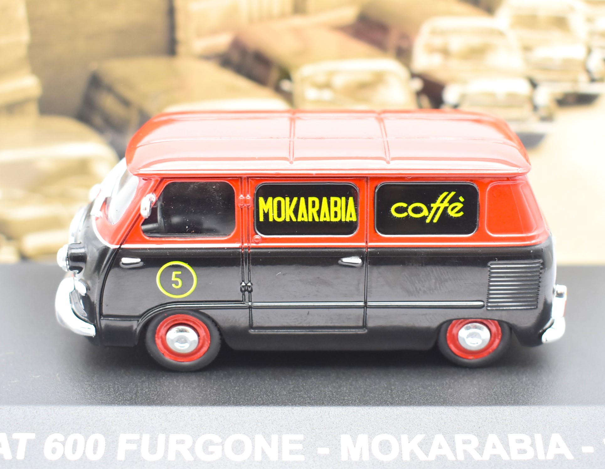 Modellino furgone scala 1:43 Fiat 600 Mokarabia diecast modellismo statico