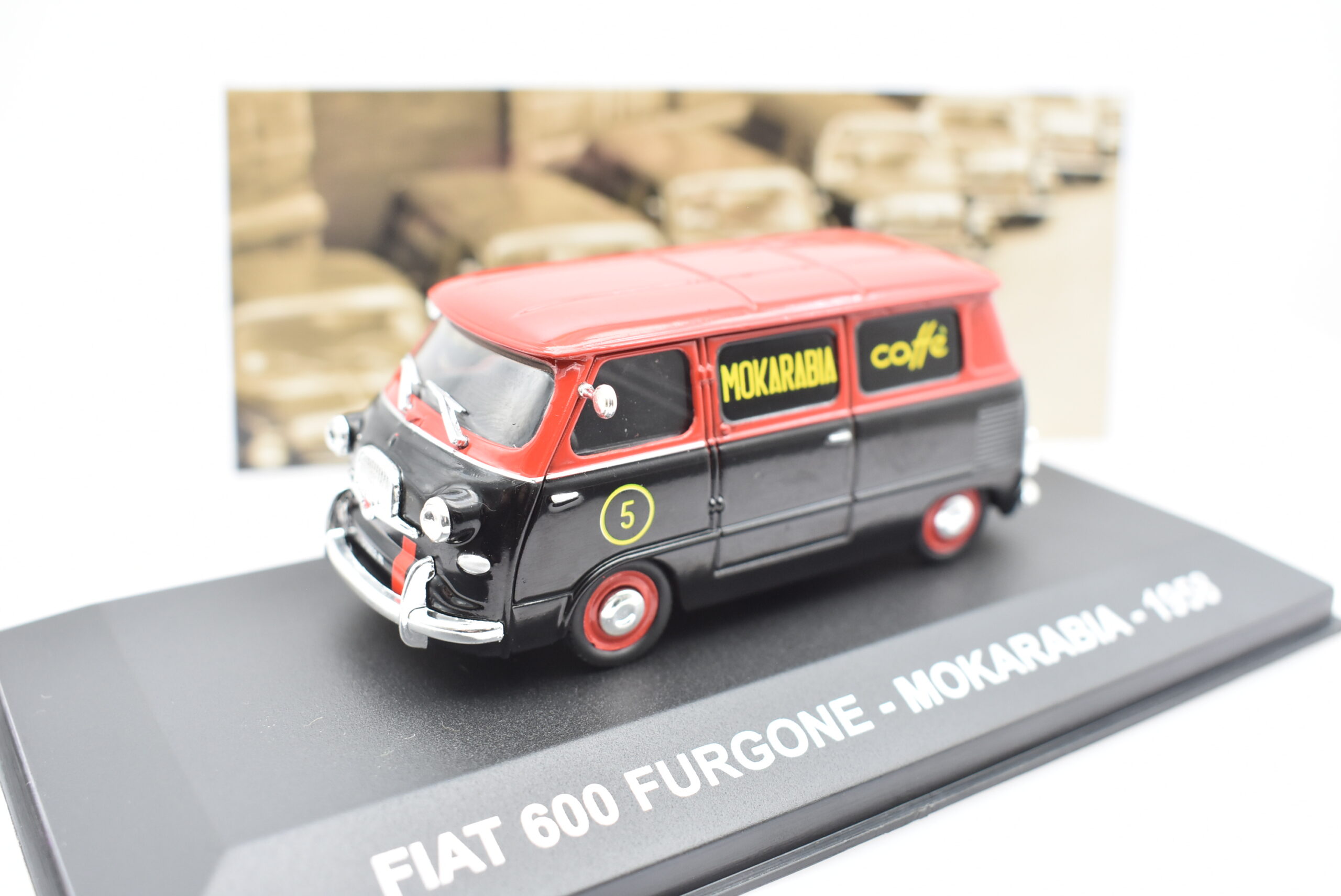Modellino furgone scala 1:43 Fiat 600 Mokarabia diecast modellismo statico - immagine 4